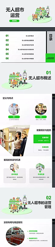 素材能量站-无人超市管理策略PPT