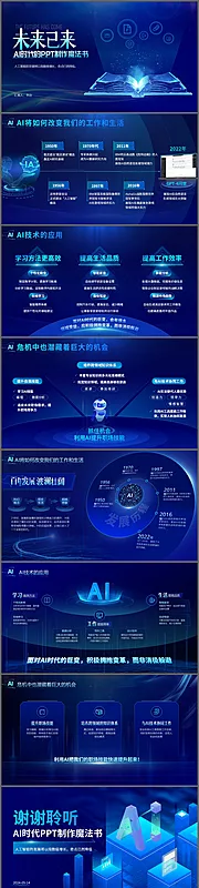 素材能量站-科技AI发展应用PPT