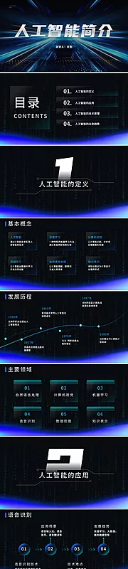 素材能量站-科技人工智能介绍ppt