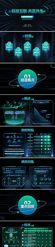 素材能量站-科技互联数据报告ppt