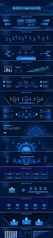 素材能量站-蓝色科技宽屏产品发布会PPT