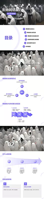 素材能量站-拒绝网络暴力PPT