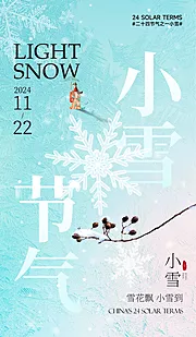 素材能量站-小雪海报