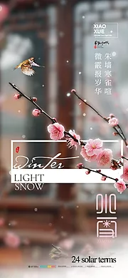 素材能量站-小雪海报