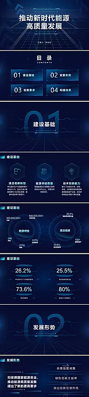 素材能量站-互联网科技工作总结项目汇报PPT