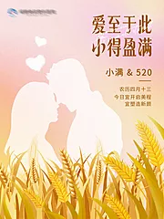 素材能量站-医美小满节气520节日创意海报