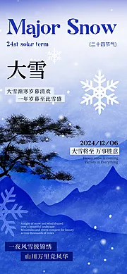 素材能量站-大雪节气海报