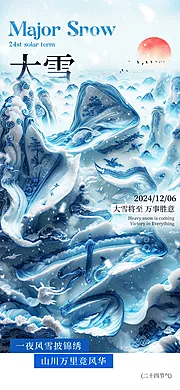 素材能量站-大雪节气海报