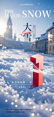 素材能量站-大雪节气海报