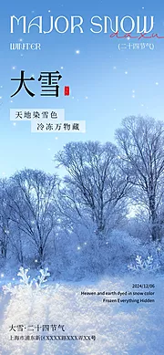 素材能量站-大雪节气海报