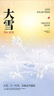 素材能量站-大雪节气海报