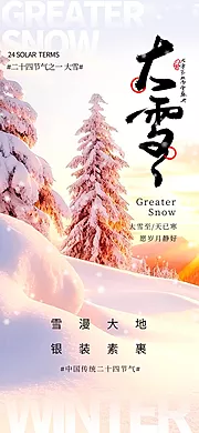 素材能量站-大雪节气海报