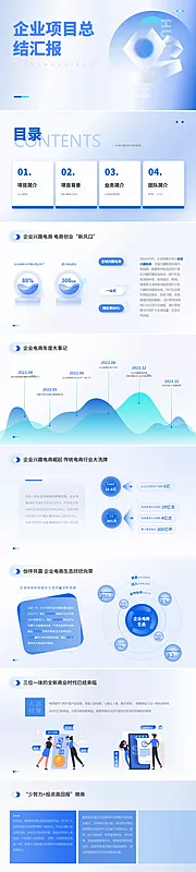 素材能量站-极简商务企业总结汇报ppt